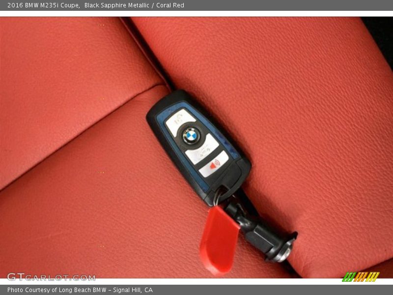Black Sapphire Metallic / Coral Red 2016 BMW M235i Coupe