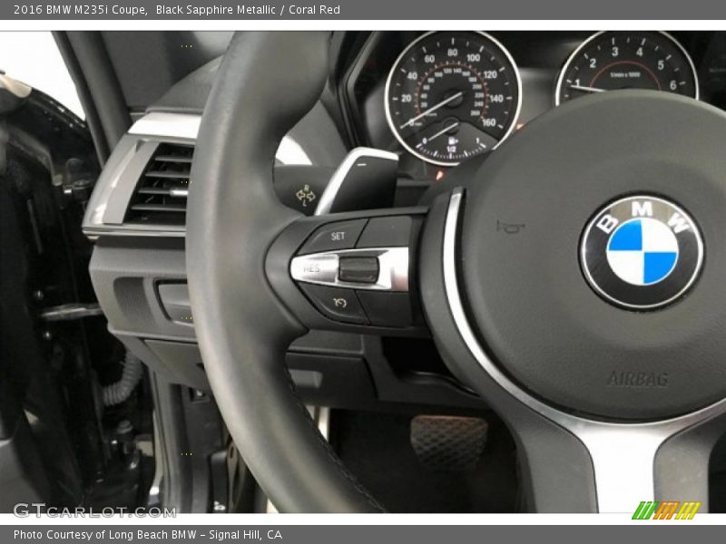 Black Sapphire Metallic / Coral Red 2016 BMW M235i Coupe