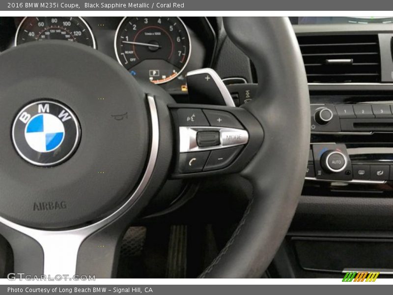 Black Sapphire Metallic / Coral Red 2016 BMW M235i Coupe