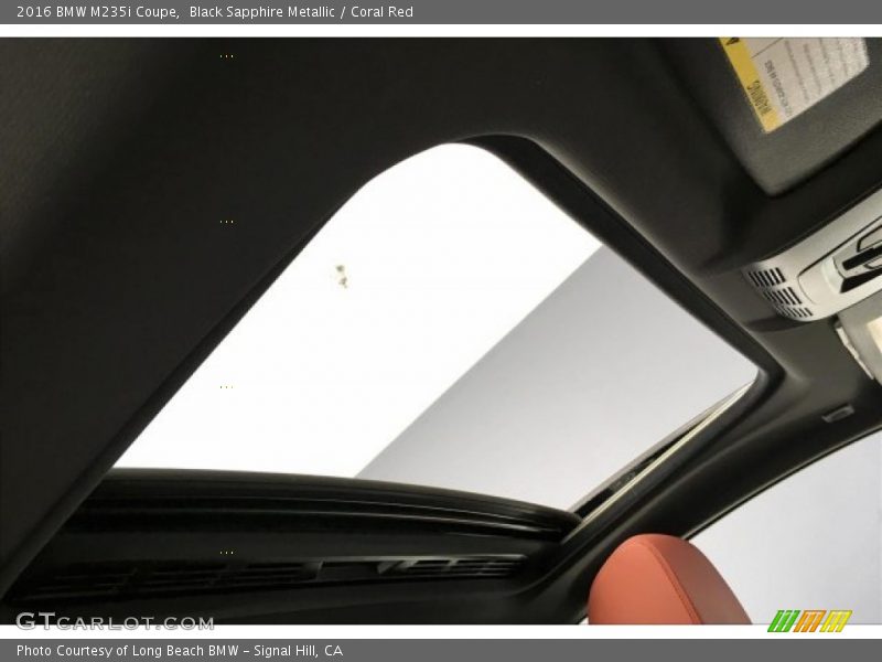 Black Sapphire Metallic / Coral Red 2016 BMW M235i Coupe