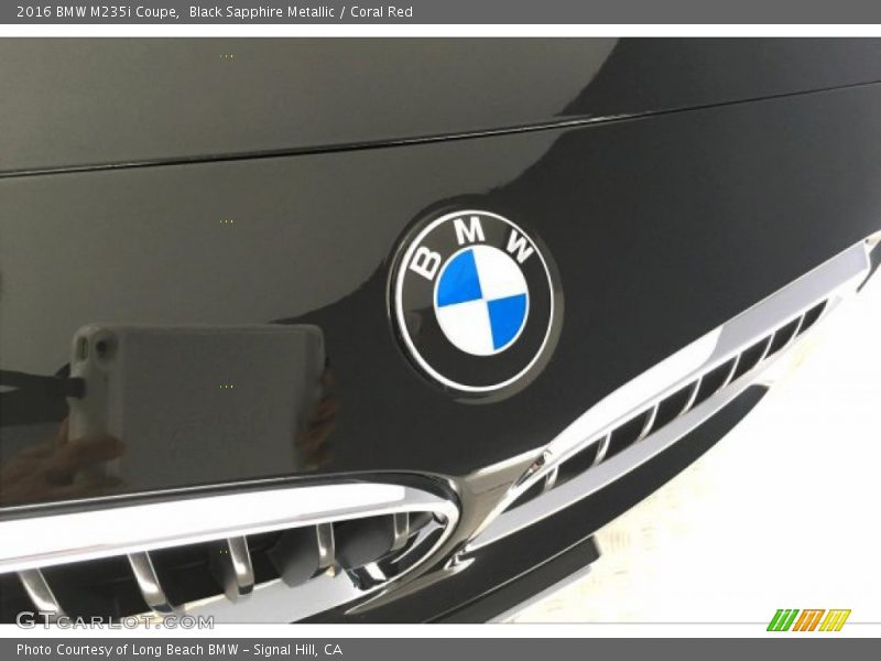 Black Sapphire Metallic / Coral Red 2016 BMW M235i Coupe