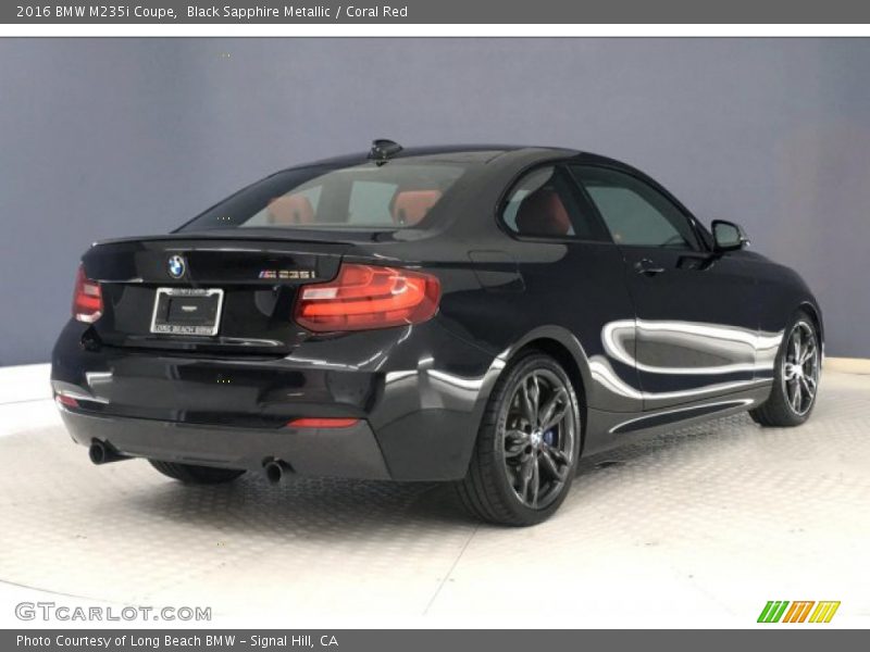 Black Sapphire Metallic / Coral Red 2016 BMW M235i Coupe