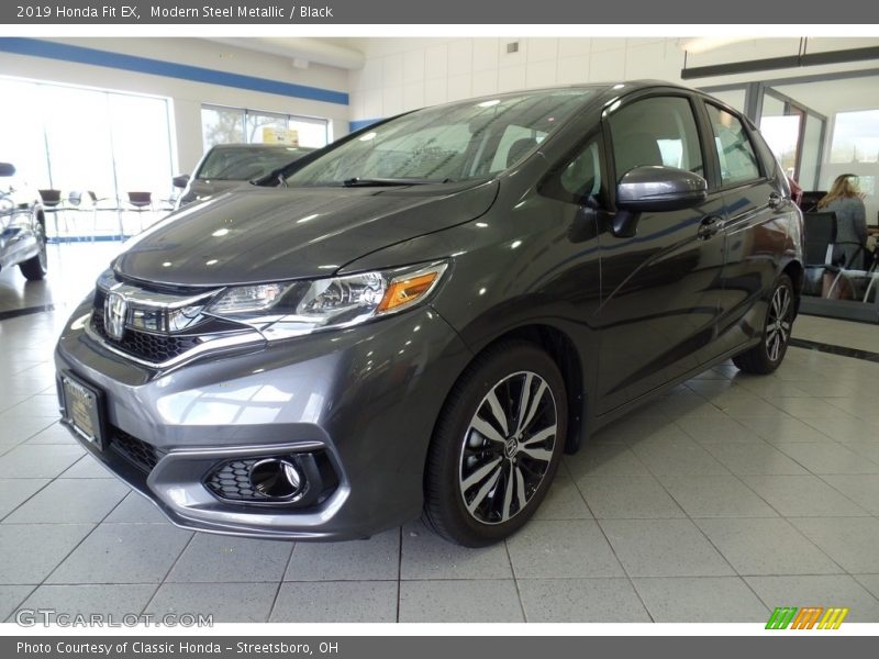 Modern Steel Metallic / Black 2019 Honda Fit EX