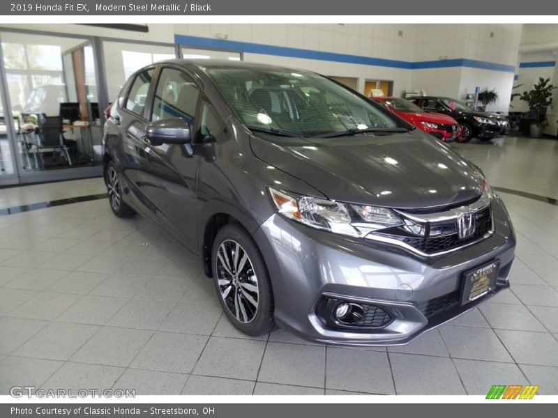 Modern Steel Metallic / Black 2019 Honda Fit EX