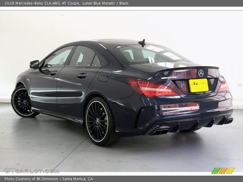 Lunar Blue Metallic / Black 2018 Mercedes-Benz CLA AMG 45 Coupe