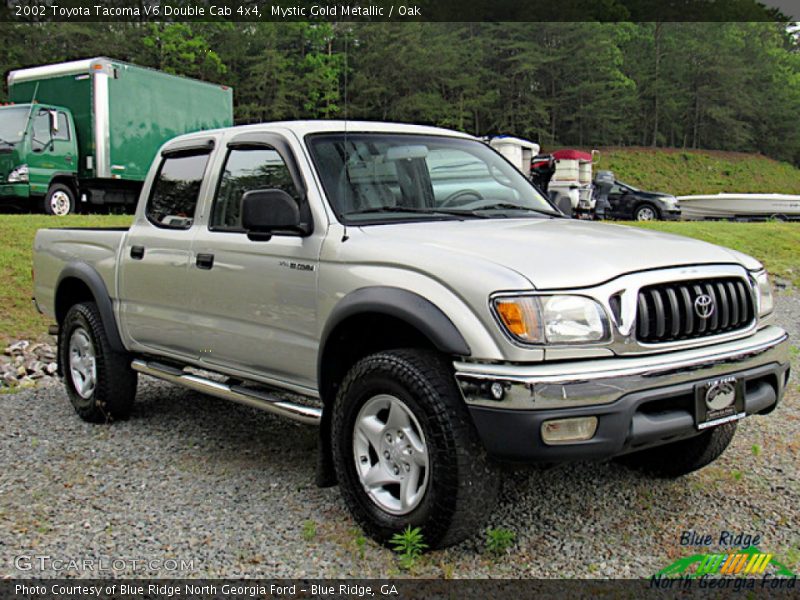 Mystic Gold Metallic / Oak 2002 Toyota Tacoma V6 Double Cab 4x4