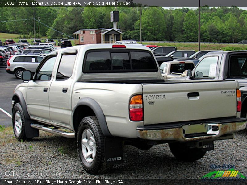 Mystic Gold Metallic / Oak 2002 Toyota Tacoma V6 Double Cab 4x4