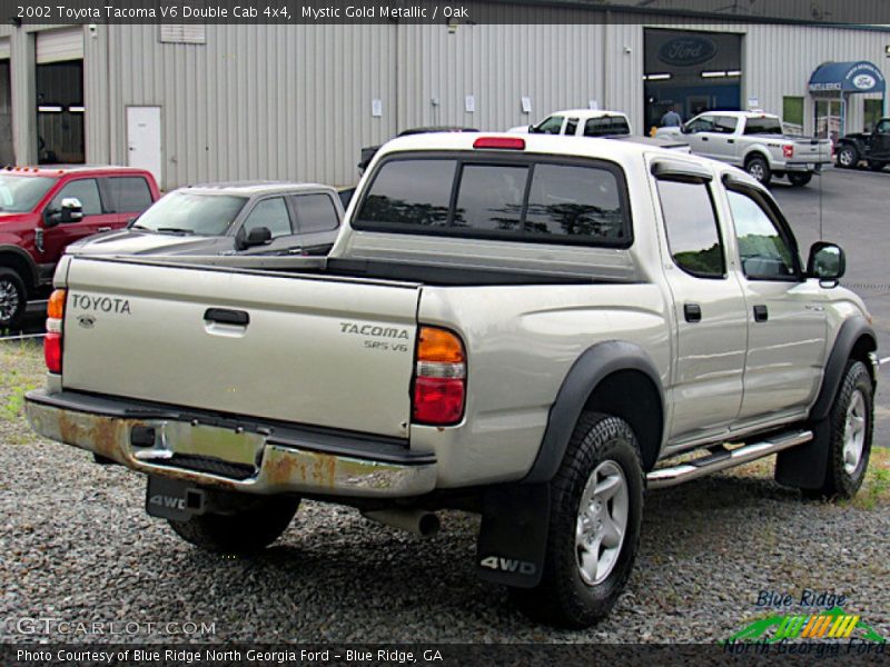 Mystic Gold Metallic / Oak 2002 Toyota Tacoma V6 Double Cab 4x4