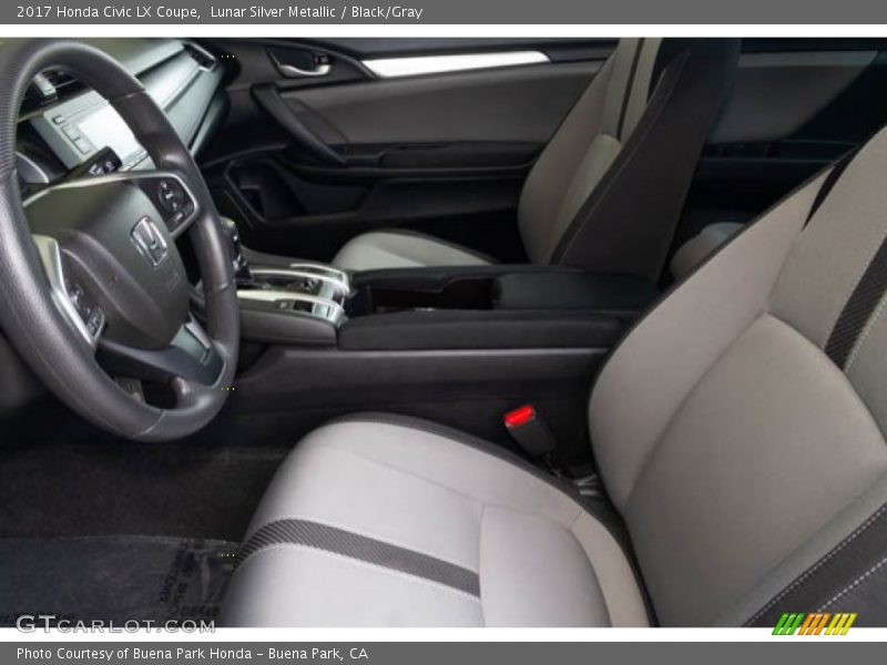 Lunar Silver Metallic / Black/Gray 2017 Honda Civic LX Coupe