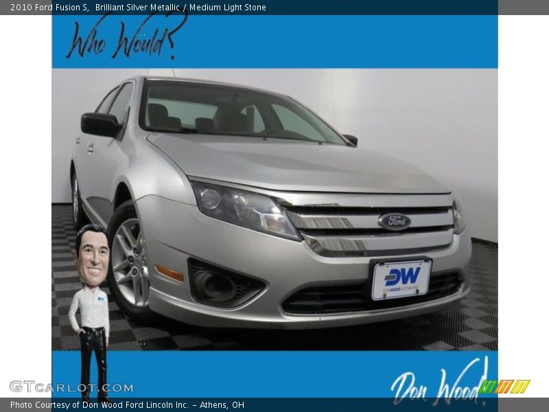 Brilliant Silver Metallic / Medium Light Stone 2010 Ford Fusion S