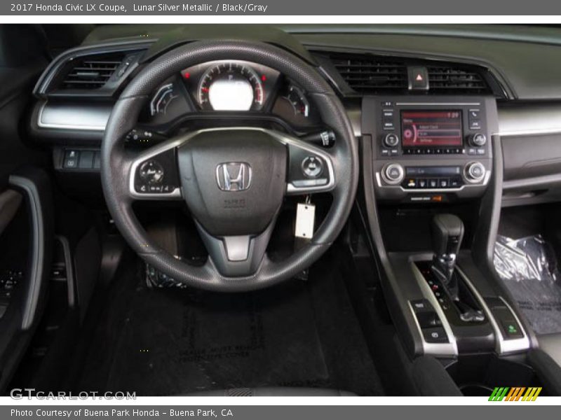 Lunar Silver Metallic / Black/Gray 2017 Honda Civic LX Coupe