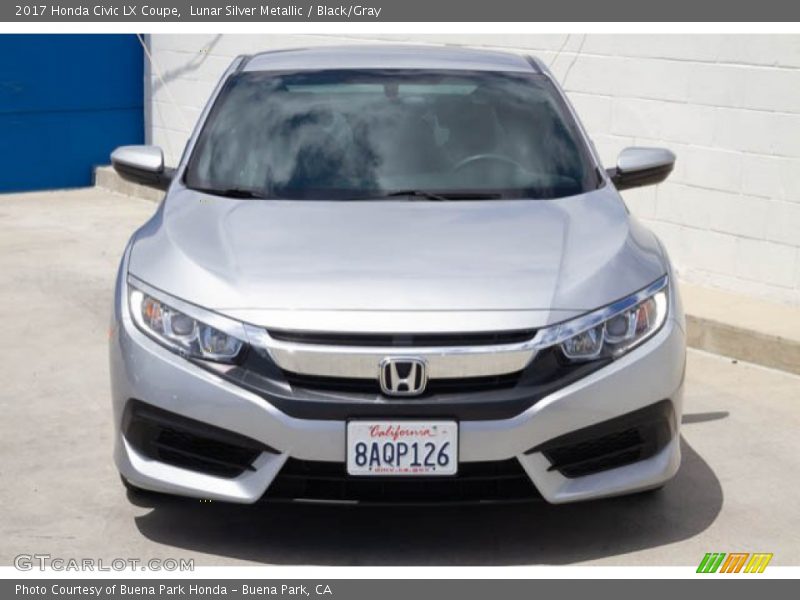 Lunar Silver Metallic / Black/Gray 2017 Honda Civic LX Coupe