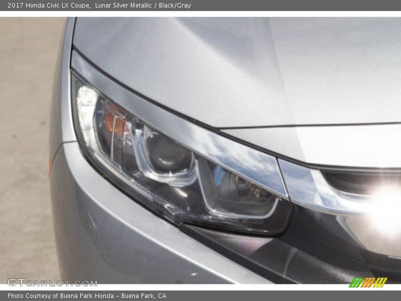 Lunar Silver Metallic / Black/Gray 2017 Honda Civic LX Coupe