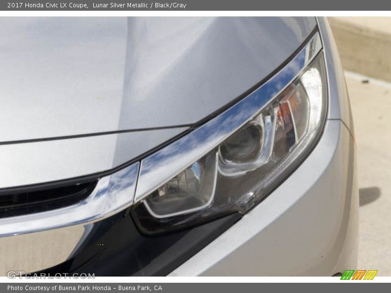 Lunar Silver Metallic / Black/Gray 2017 Honda Civic LX Coupe