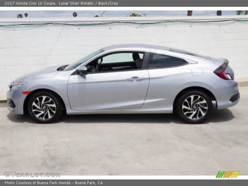Lunar Silver Metallic / Black/Gray 2017 Honda Civic LX Coupe