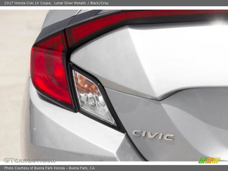 Lunar Silver Metallic / Black/Gray 2017 Honda Civic LX Coupe