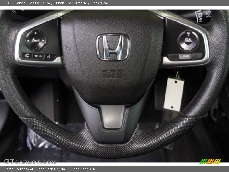 Lunar Silver Metallic / Black/Gray 2017 Honda Civic LX Coupe