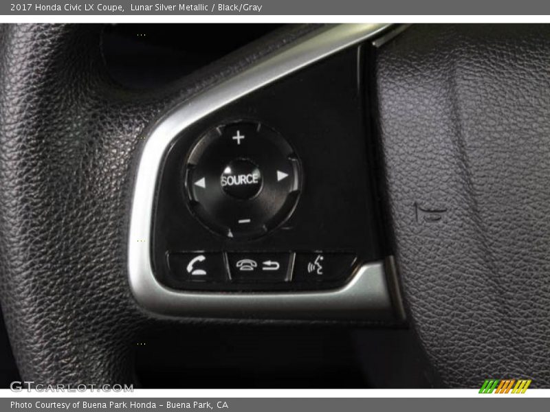 Lunar Silver Metallic / Black/Gray 2017 Honda Civic LX Coupe