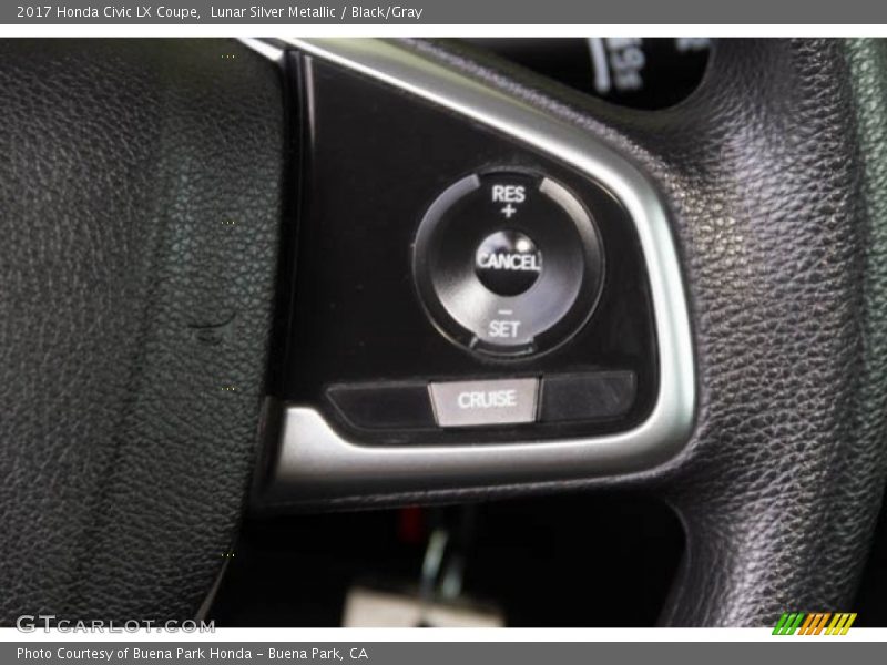 Lunar Silver Metallic / Black/Gray 2017 Honda Civic LX Coupe