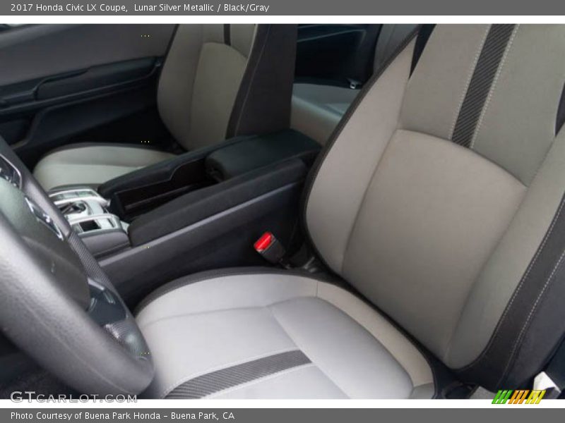 Lunar Silver Metallic / Black/Gray 2017 Honda Civic LX Coupe