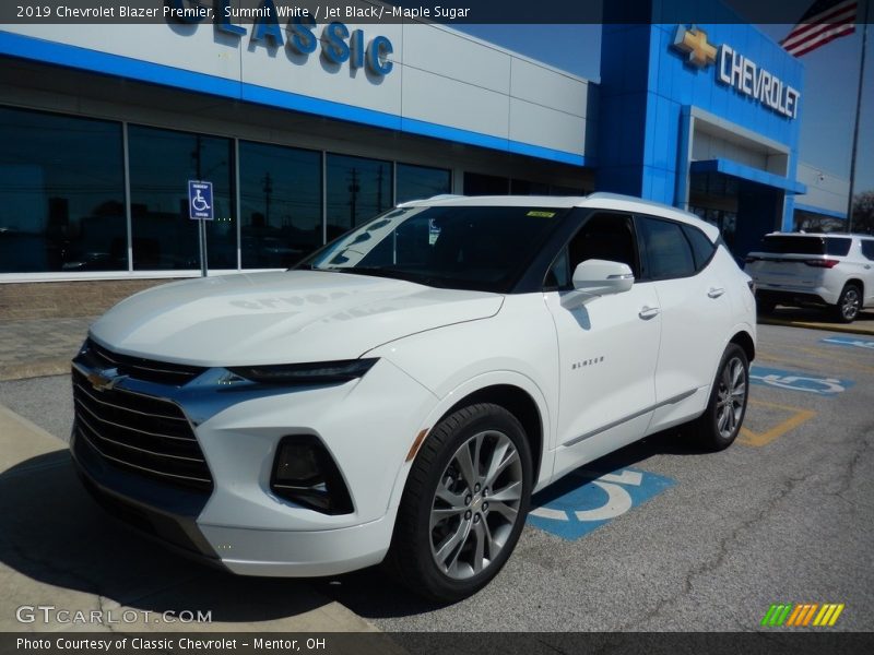 Summit White / Jet Black/­Maple Sugar 2019 Chevrolet Blazer Premier
