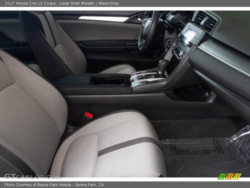 Lunar Silver Metallic / Black/Gray 2017 Honda Civic LX Coupe