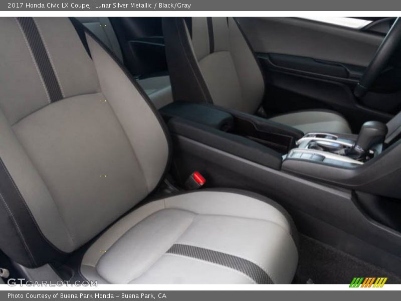 Lunar Silver Metallic / Black/Gray 2017 Honda Civic LX Coupe