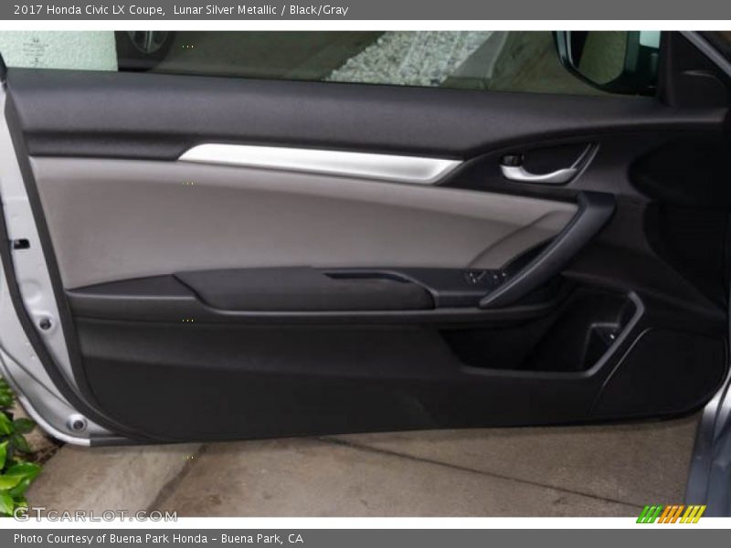 Lunar Silver Metallic / Black/Gray 2017 Honda Civic LX Coupe