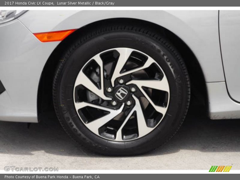 Lunar Silver Metallic / Black/Gray 2017 Honda Civic LX Coupe