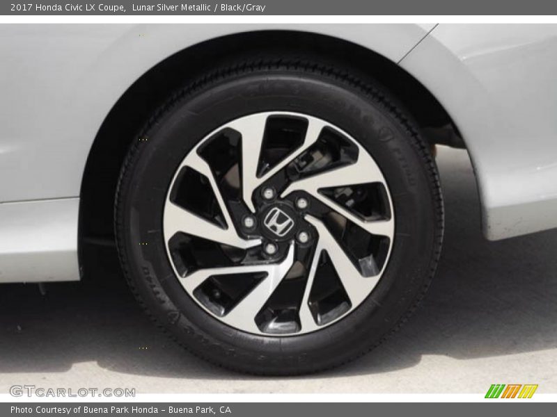 Lunar Silver Metallic / Black/Gray 2017 Honda Civic LX Coupe