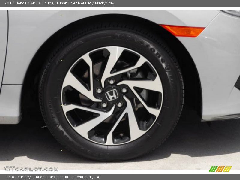 Lunar Silver Metallic / Black/Gray 2017 Honda Civic LX Coupe