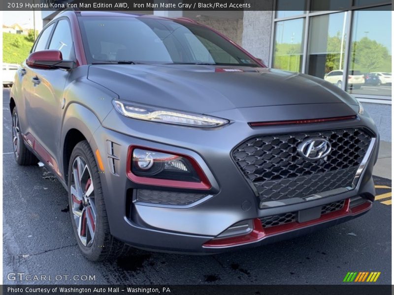 Iron Man Matte Gray / Black/Red Accents 2019 Hyundai Kona Iron Man Edition AWD
