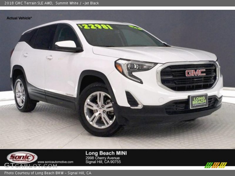 Summit White / ­Jet Black 2018 GMC Terrain SLE AWD