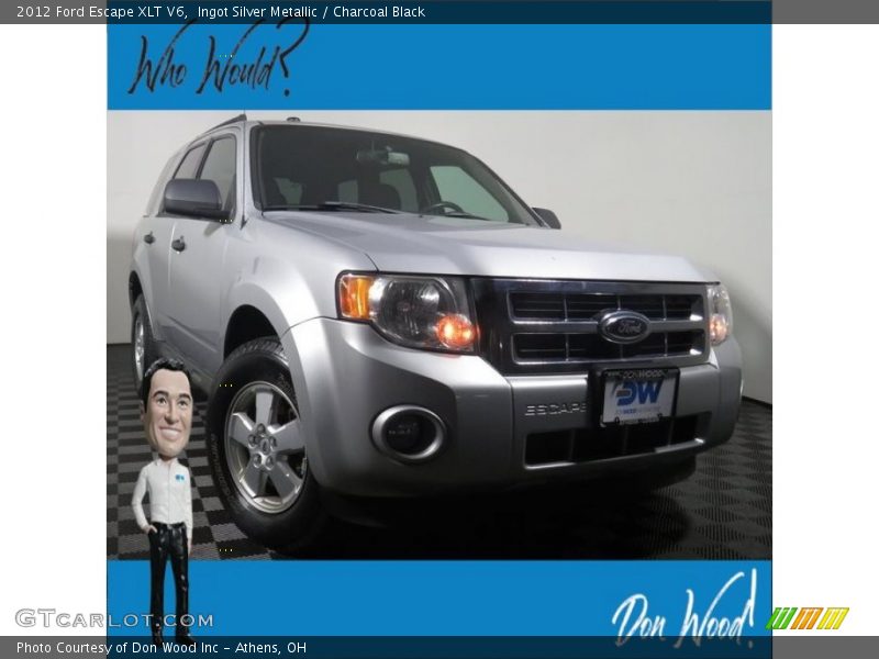 Ingot Silver Metallic / Charcoal Black 2012 Ford Escape XLT V6