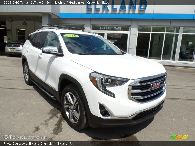 Summit White / Medium Ash Gray/­Jet Black 2018 GMC Terrain SLT AWD