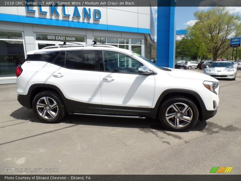 Summit White / Medium Ash Gray/­Jet Black 2018 GMC Terrain SLT AWD