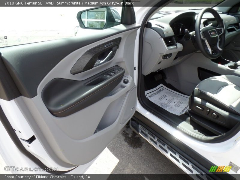 Summit White / Medium Ash Gray/­Jet Black 2018 GMC Terrain SLT AWD