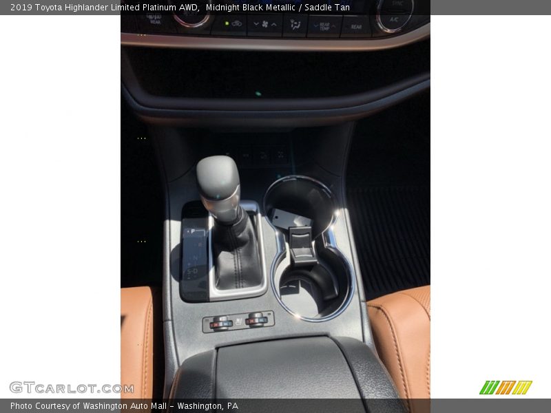 Midnight Black Metallic / Saddle Tan 2019 Toyota Highlander Limited Platinum AWD