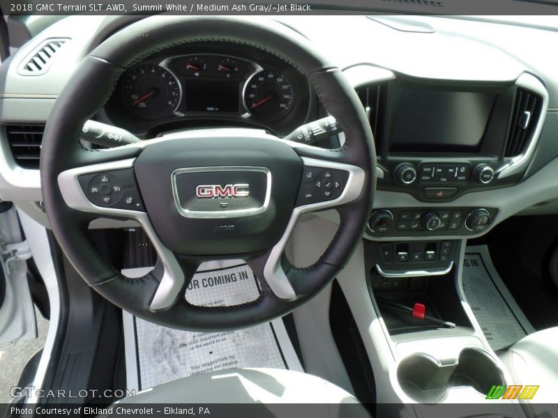 Summit White / Medium Ash Gray/­Jet Black 2018 GMC Terrain SLT AWD