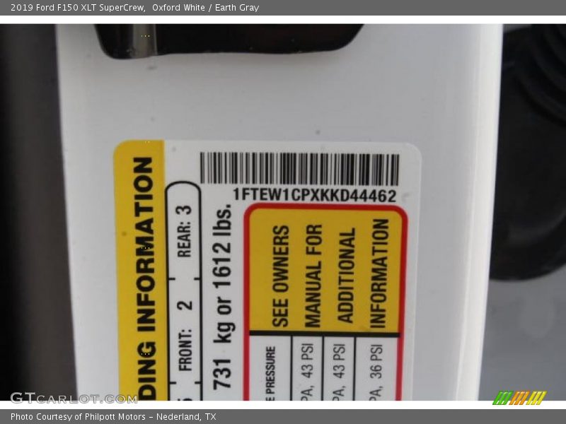 Oxford White / Earth Gray 2019 Ford F150 XLT SuperCrew