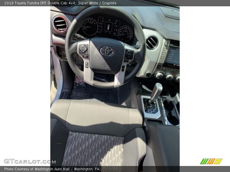 Super White / Graphite 2019 Toyota Tundra SR5 Double Cab 4x4