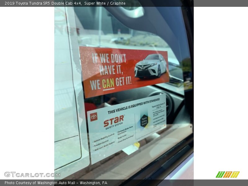 Super White / Graphite 2019 Toyota Tundra SR5 Double Cab 4x4