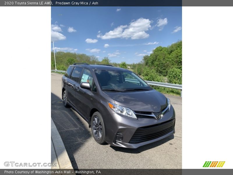 Predawn Gray Mica / Ash 2020 Toyota Sienna LE AWD