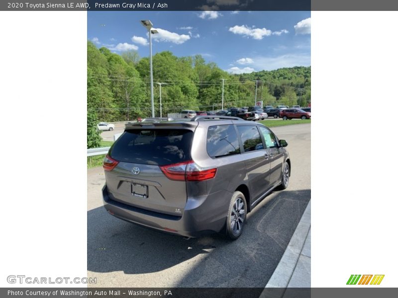 Predawn Gray Mica / Ash 2020 Toyota Sienna LE AWD