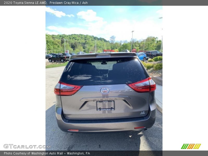 Predawn Gray Mica / Ash 2020 Toyota Sienna LE AWD