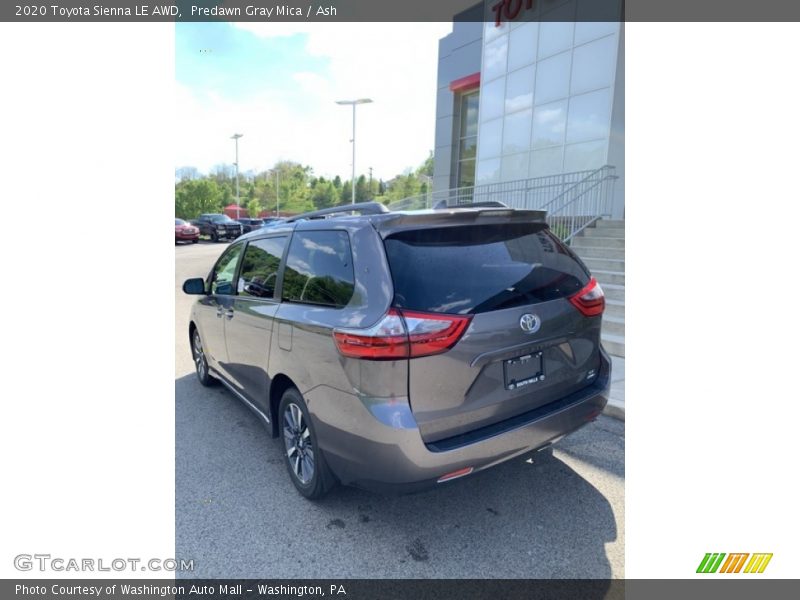 Predawn Gray Mica / Ash 2020 Toyota Sienna LE AWD