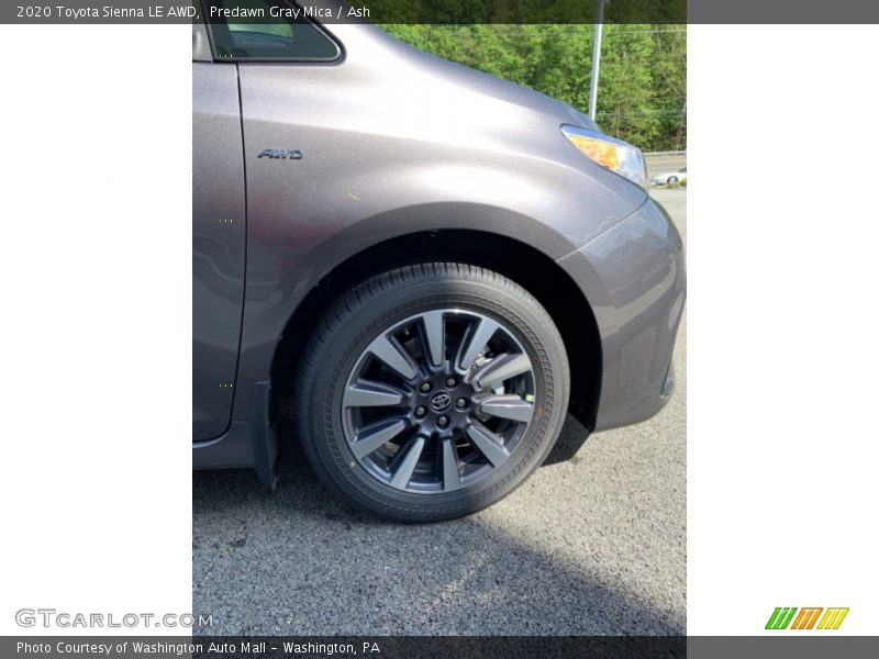 Predawn Gray Mica / Ash 2020 Toyota Sienna LE AWD