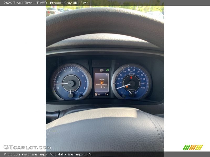 Predawn Gray Mica / Ash 2020 Toyota Sienna LE AWD