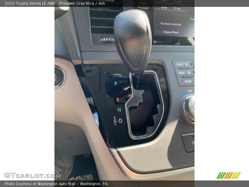 Predawn Gray Mica / Ash 2020 Toyota Sienna LE AWD