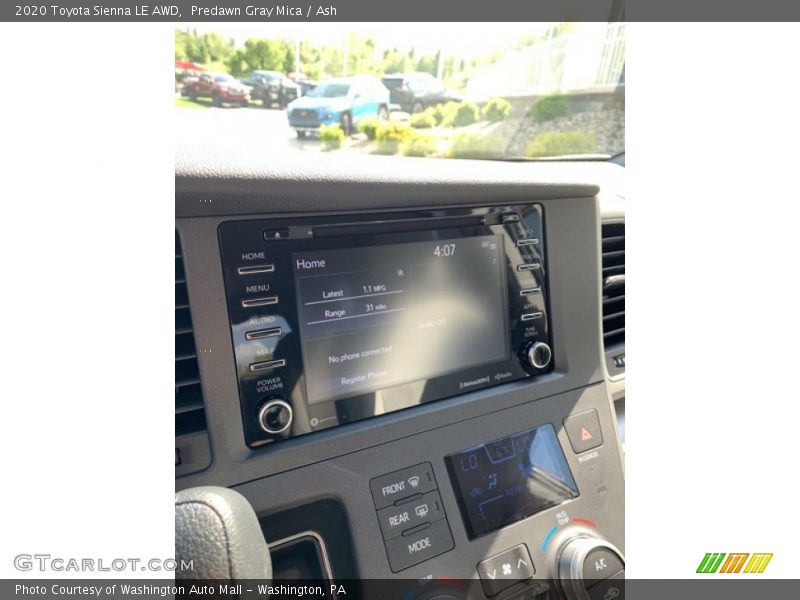 Predawn Gray Mica / Ash 2020 Toyota Sienna LE AWD
